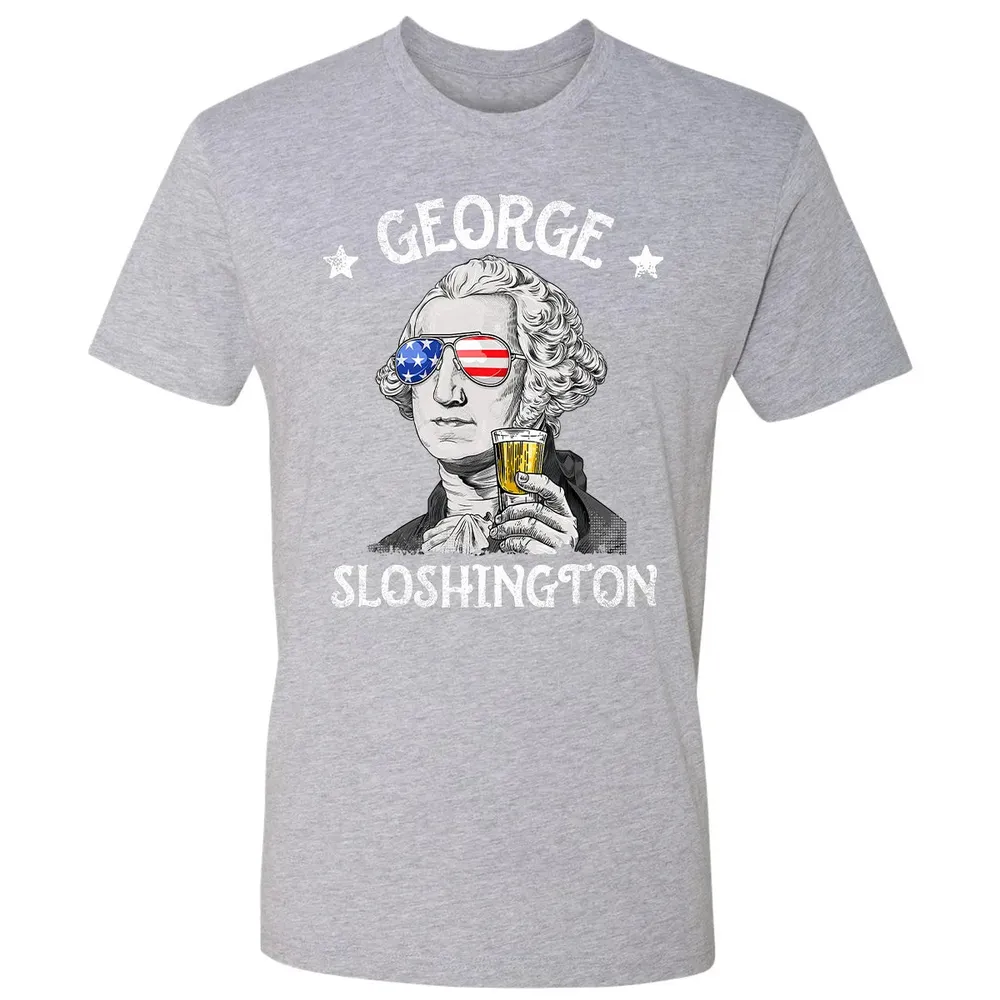 George Sloshington Washington 4th of July Men Funny American Premium Unisex T-shirt - 9