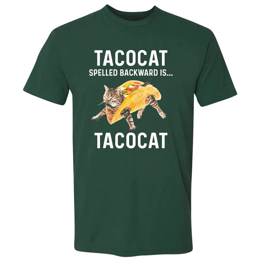 Tacocat Spelled Backward Is Tacocat   Love Cat And Taco Premium Unisex T-shirt - 12
