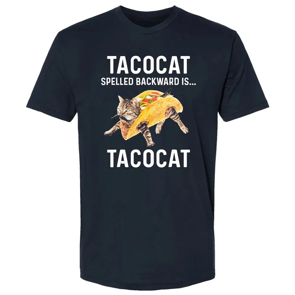 Tacocat Spelled Backward Is Tacocat   Love Cat And Taco Premium Unisex T-shirt - 2