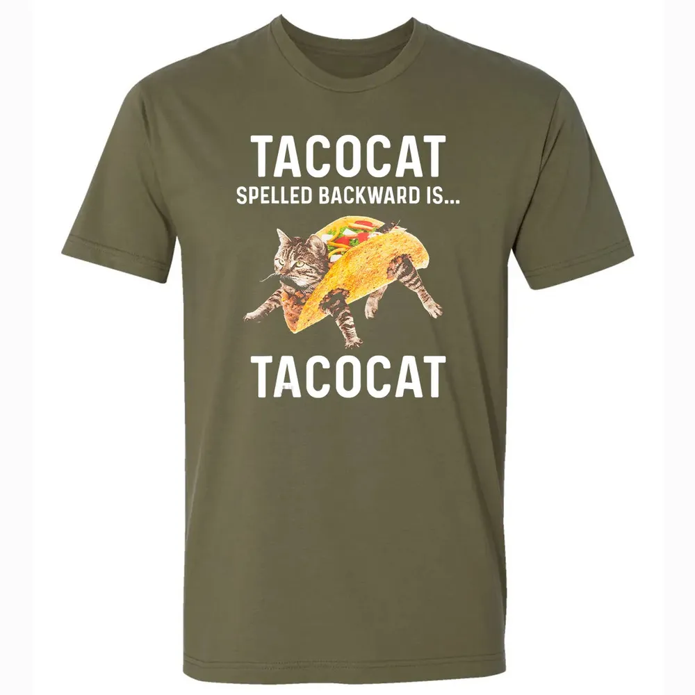 Tacocat Spelled Backward Is Tacocat   Love Cat And Taco Premium Unisex T-shirt - 5