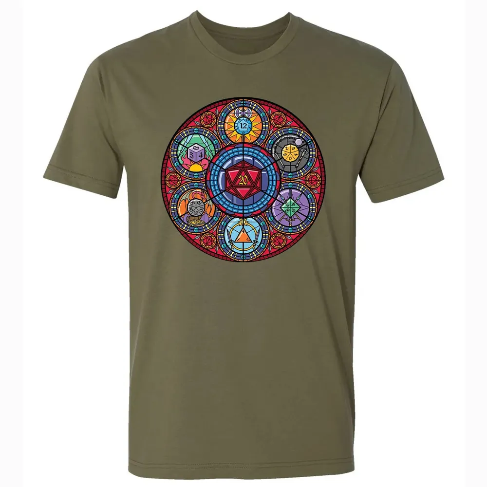 Dices Stained Glass Premium Unisex T-shirt - 5