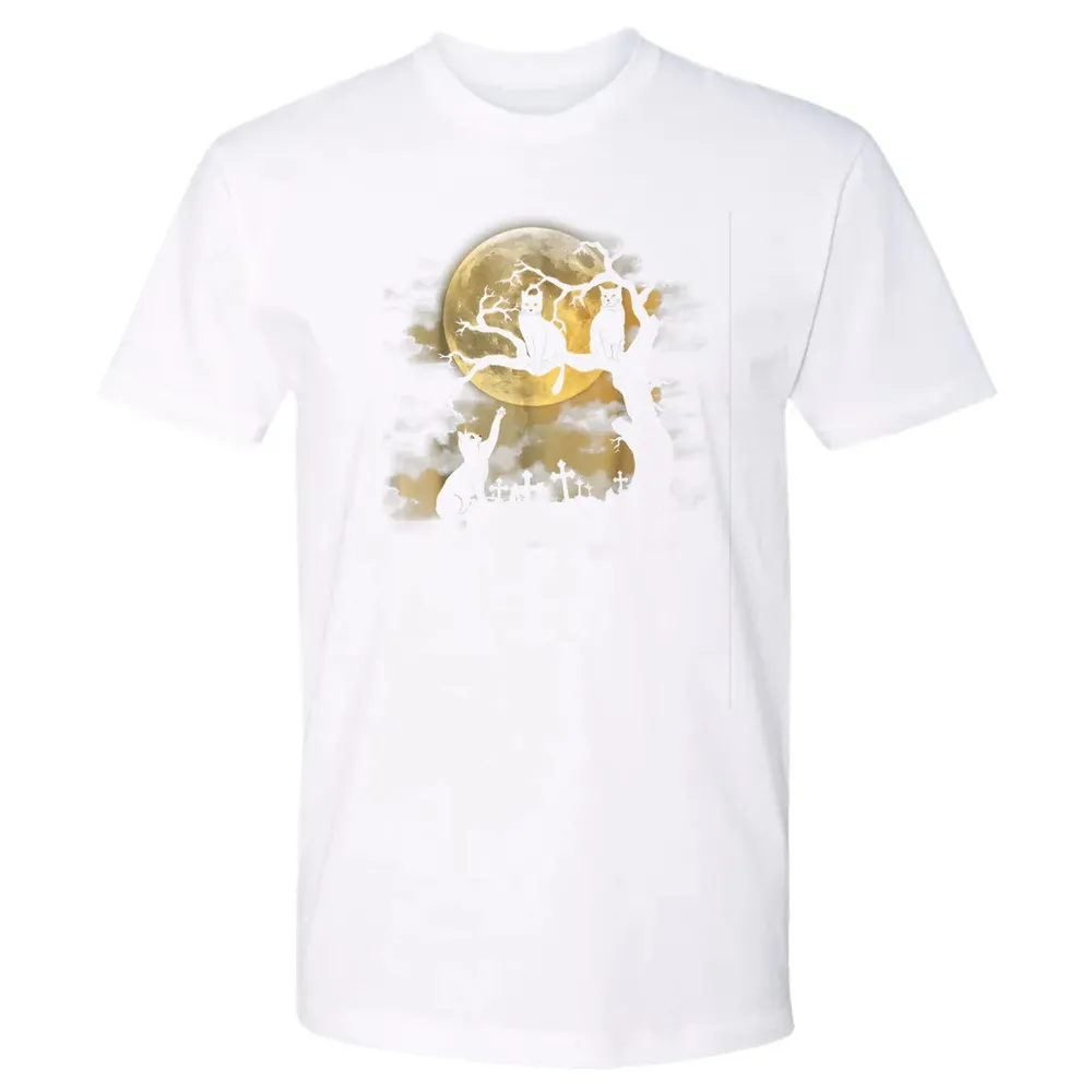 Full Moon Wiccan    Black Cat Pagan Gifts Premium Unisex T-shirt - 4