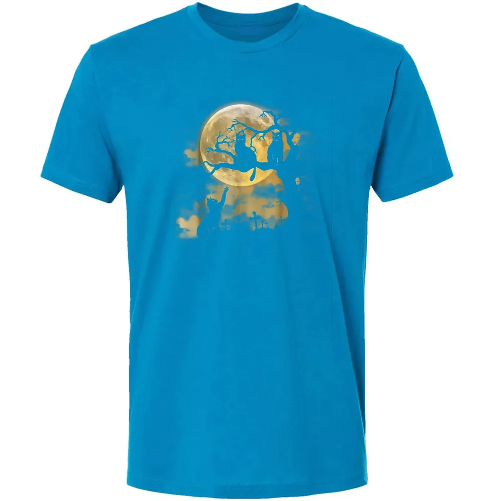 Full Moon Wiccan    Black Cat Pagan Gifts Premium Unisex T-shirt - 15