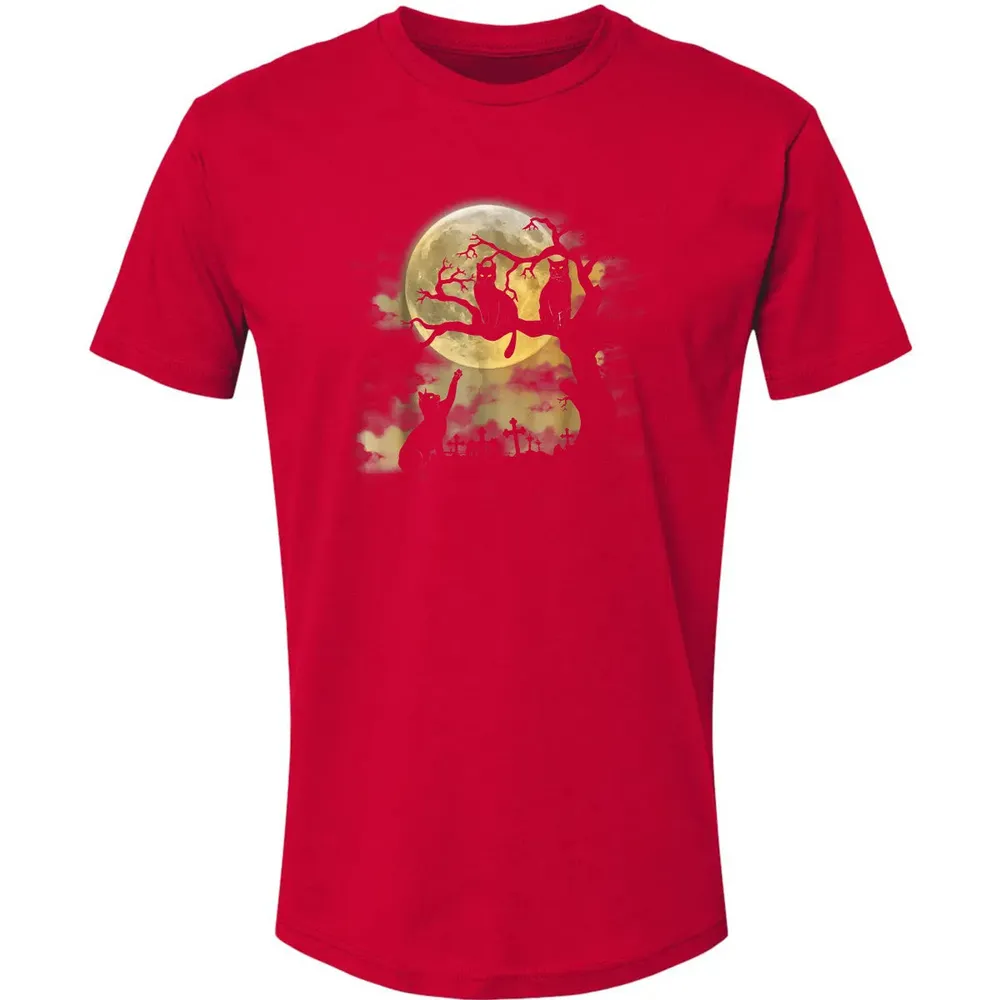 Full Moon Wiccan    Black Cat Pagan Gifts Premium Unisex T-shirt - 6