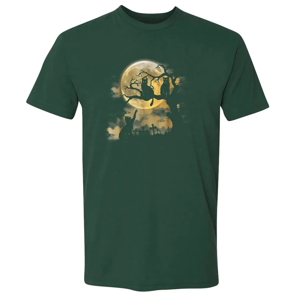 Full Moon Wiccan    Black Cat Pagan Gifts Premium Unisex T-shirt - 12