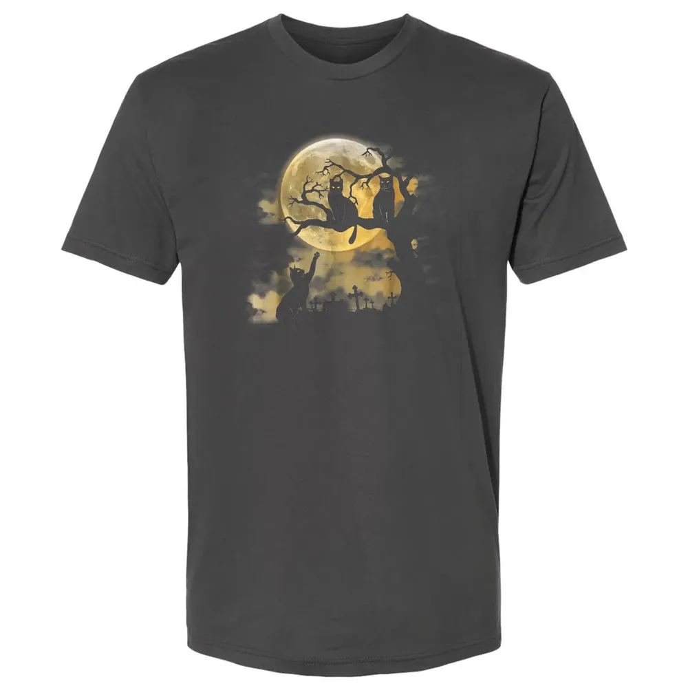 Full Moon Wiccan    Black Cat Pagan Gifts Premium Unisex T-shirt - 8