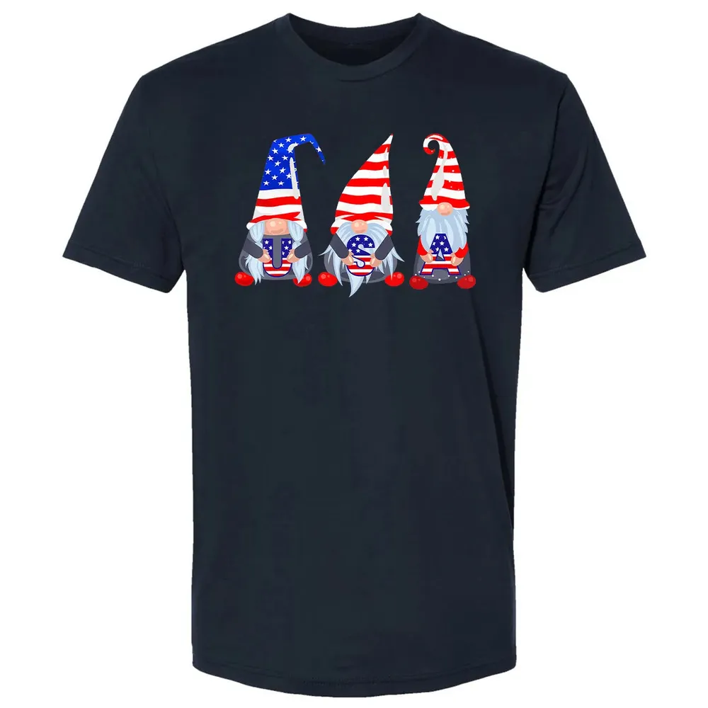 4th Of July 2020 Gnomes  Funny American USA Patriotic Premium Unisex T-shirt - 2