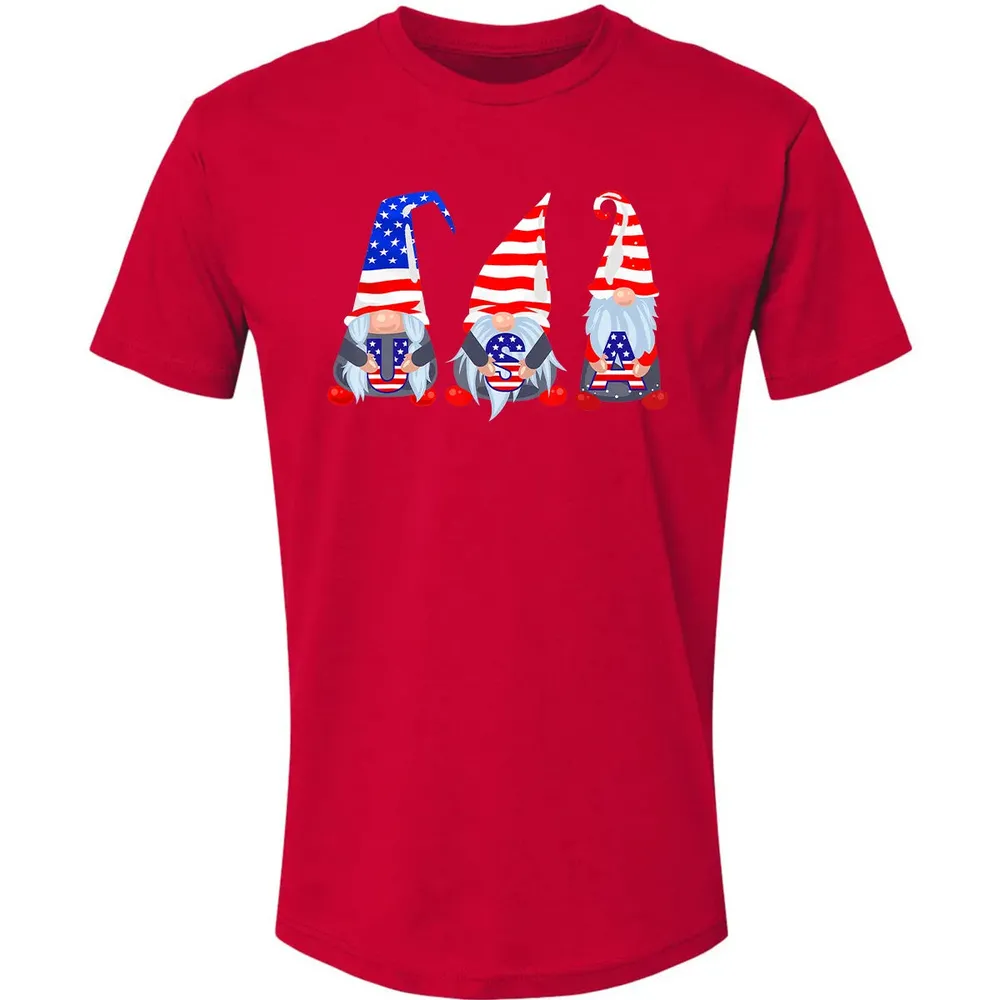 4th Of July 2020 Gnomes  Funny American USA Patriotic Premium Unisex T-shirt - 6