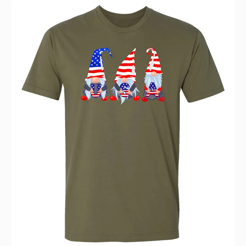 4th Of July 2020 Gnomes  Funny American USA Patriotic Premium Unisex T-shirt - 5