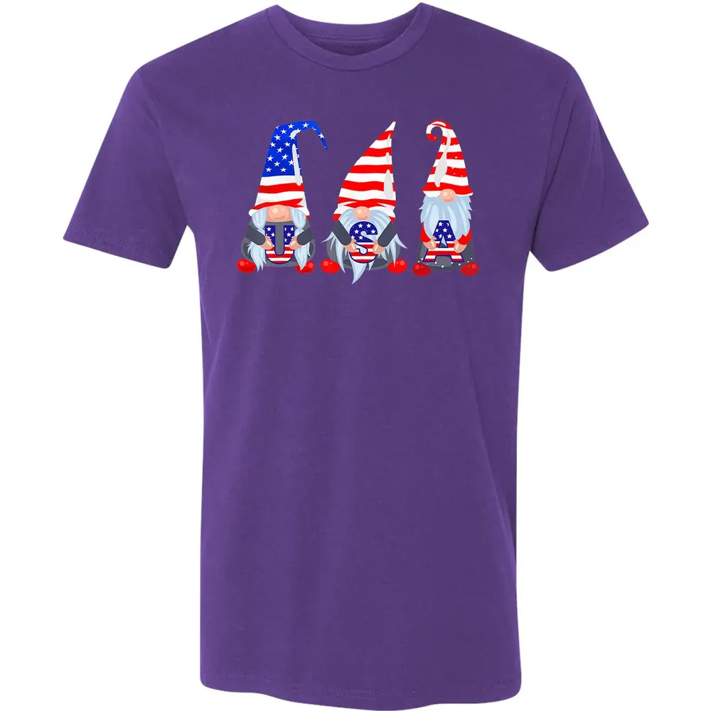 4th Of July 2020 Gnomes  Funny American USA Patriotic Premium Unisex T-shirt - 7
