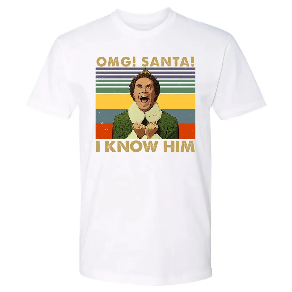 OMG Santa I Know Him Premium Unisex T-shirt - 4