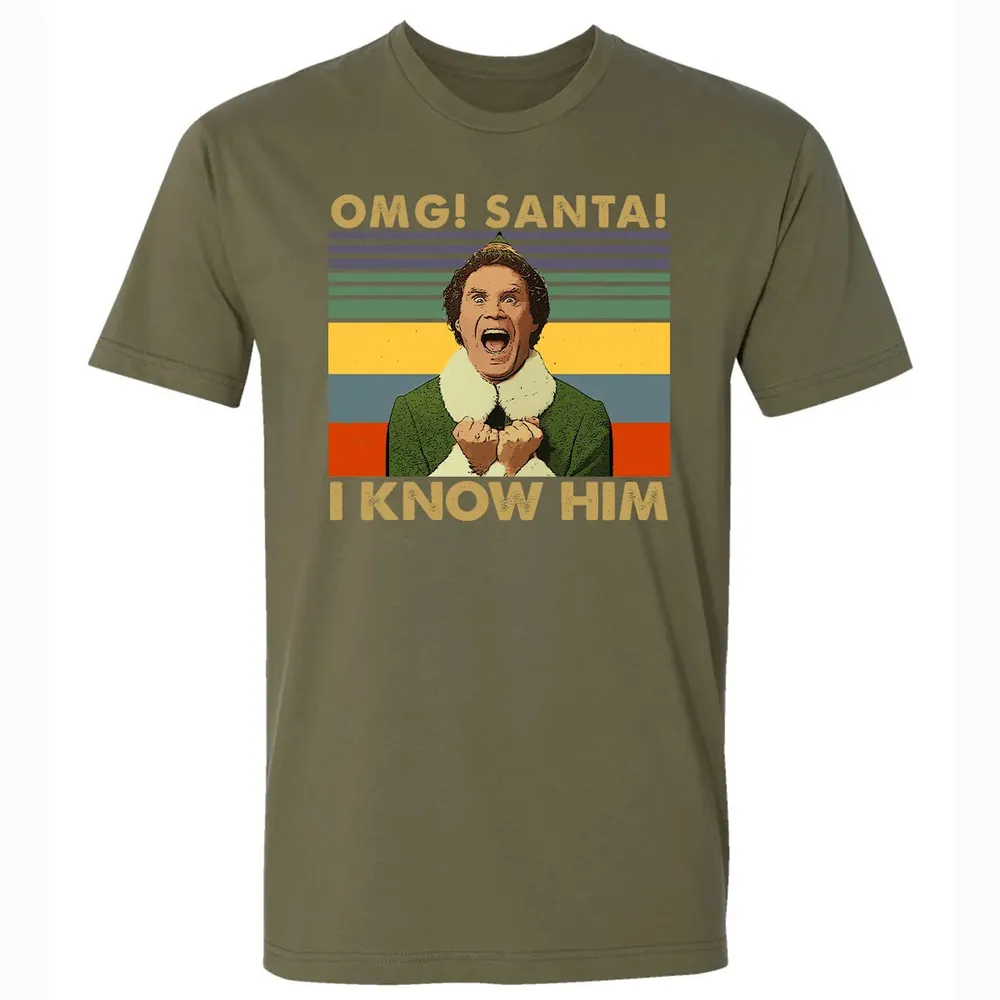 OMG Santa I Know Him Premium Unisex T-shirt - 5