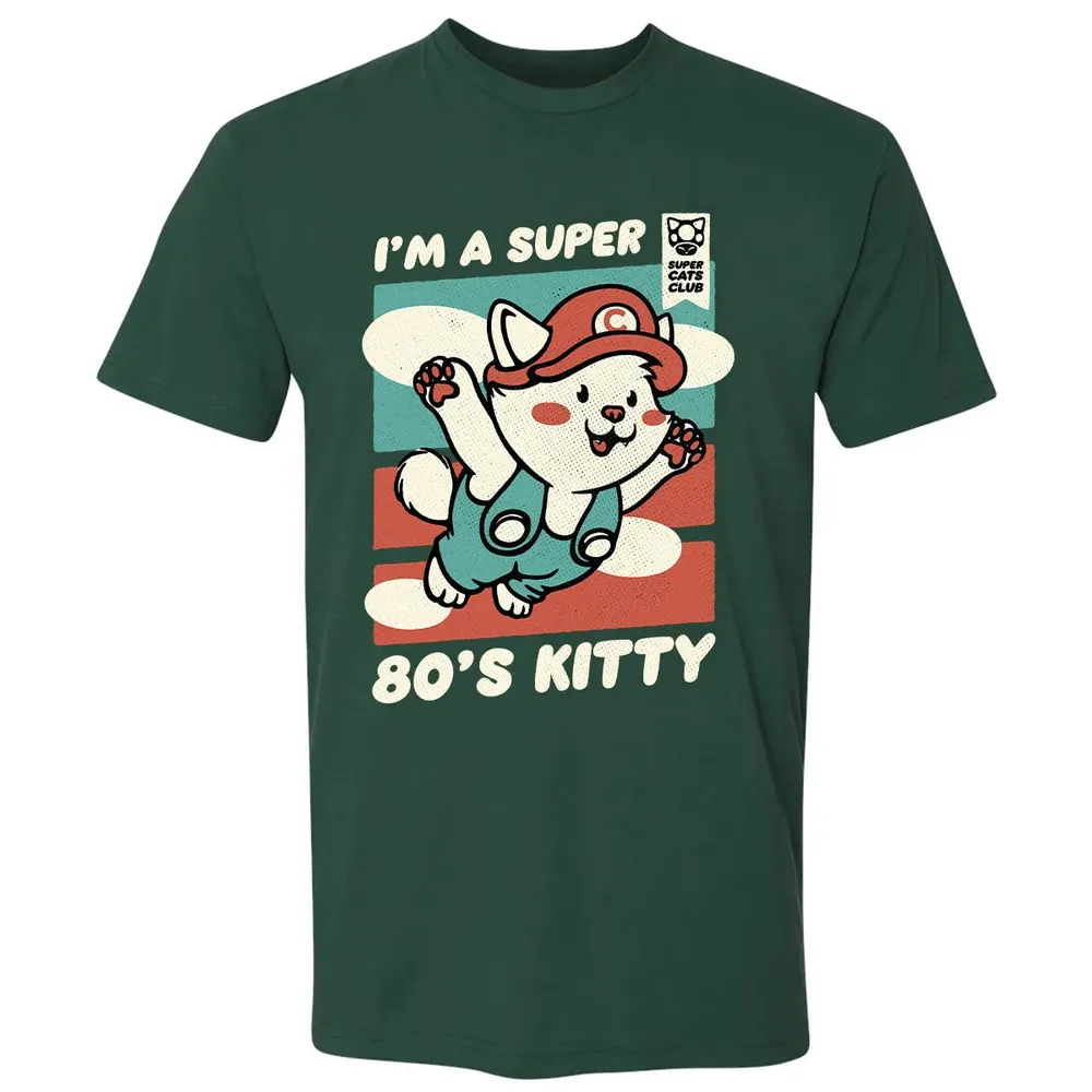 Super 80's Kitty Premium Unisex T-shirt - 12