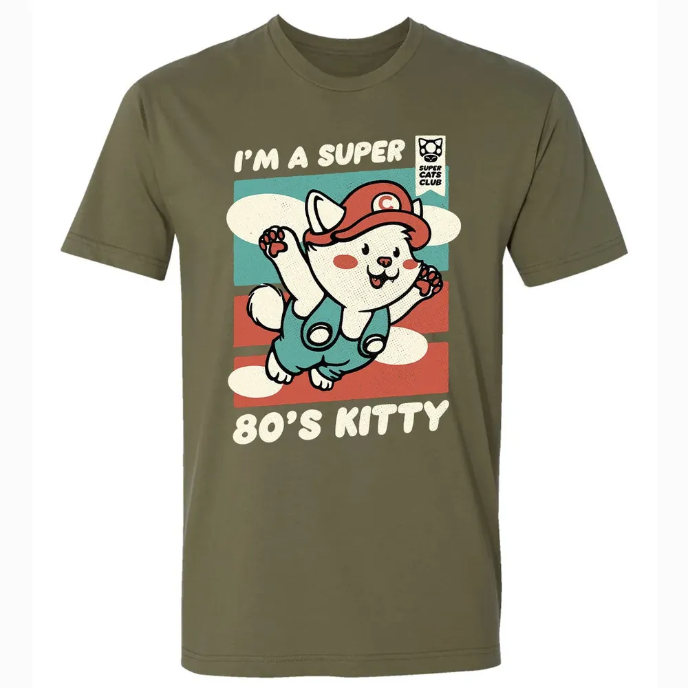 Super 80's Kitty Premium Unisex T-shirt - 5