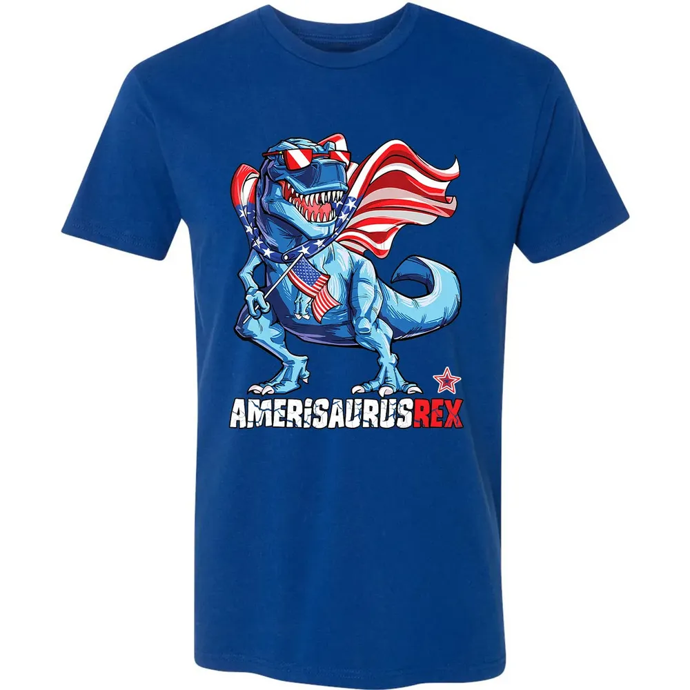 Dinosaur 4th of July  Kids Boys Men Amerisaurus T Rex Premium Unisex T-shirt - 10