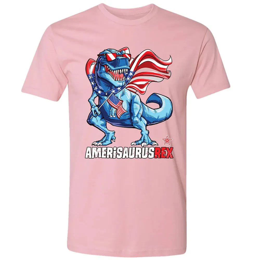 Dinosaur 4th of July  Kids Boys Men Amerisaurus T Rex Premium Unisex T-shirt - 3