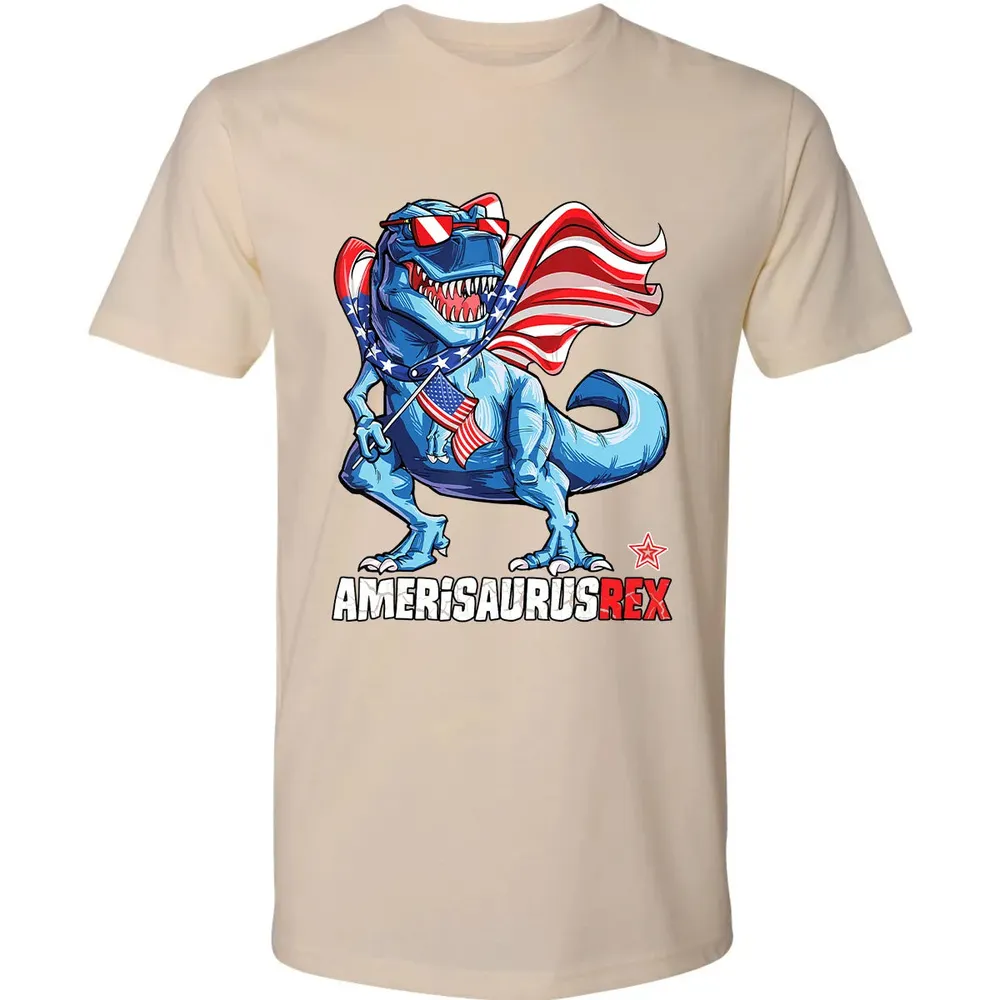 Dinosaur 4th of July  Kids Boys Men Amerisaurus T Rex Premium Unisex T-shirt - 13