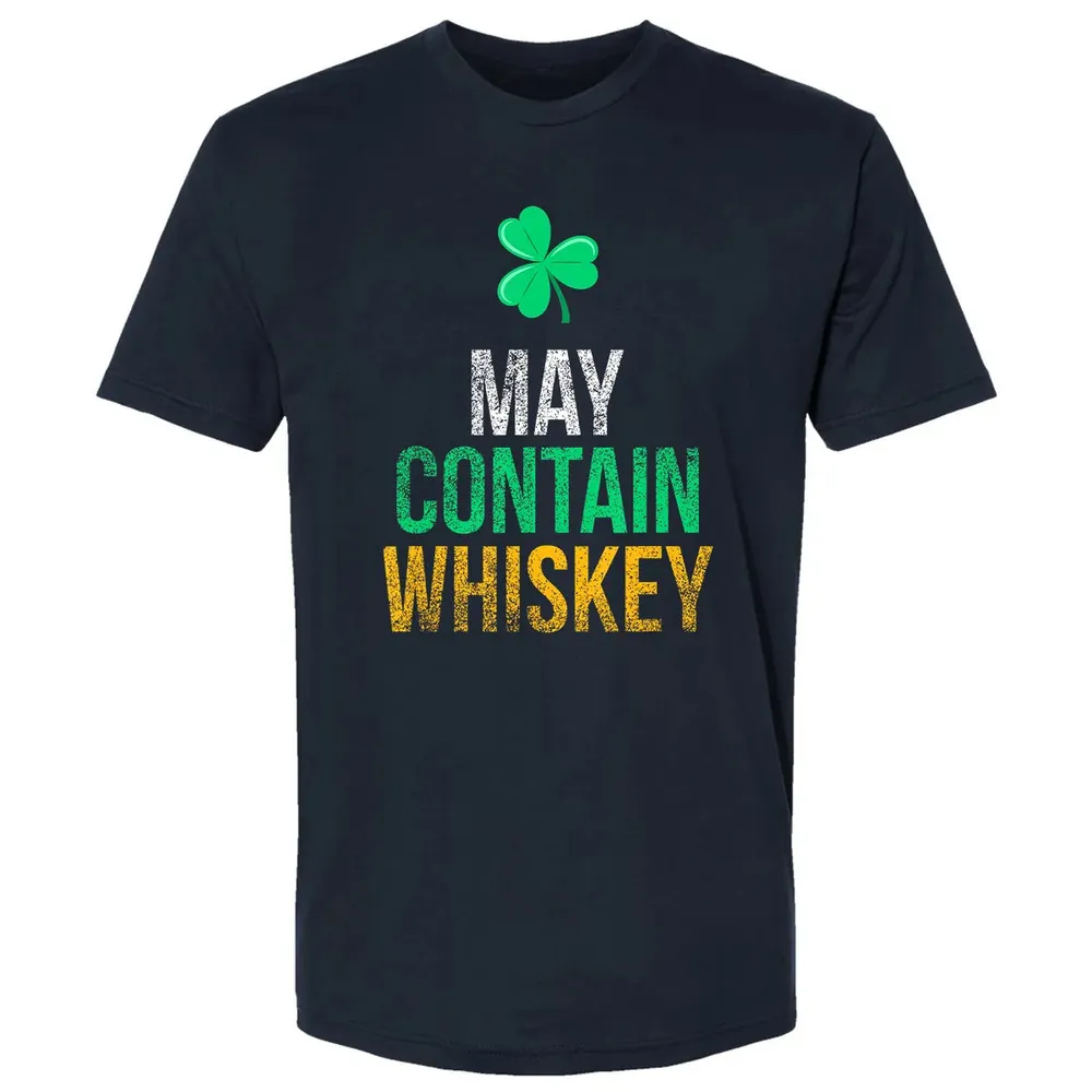 May Contain Whiskey Funny Irish St.png Premium Unisex T-shirt - 2