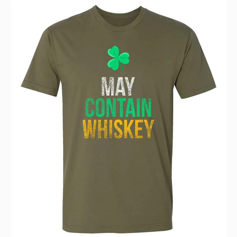 May Contain Whiskey Funny Irish St.png Premium Unisex T-shirt - 5