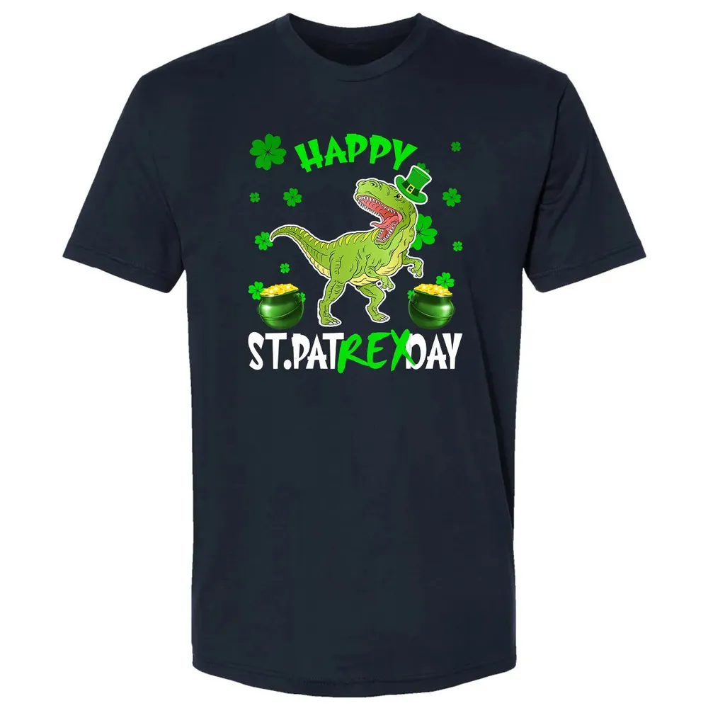 Happy St Patrex Day T Rex Lover St Patrick s Day Irish Gifts Premium Unisex T-shirt - 2