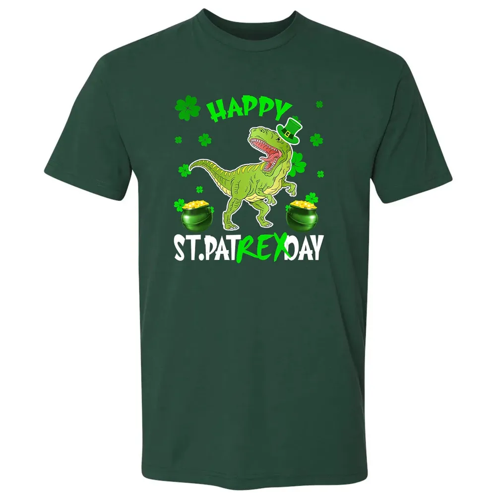 Happy St Patrex Day T Rex Lover St Patrick s Day Irish Gifts Premium Unisex T-shirt - 12