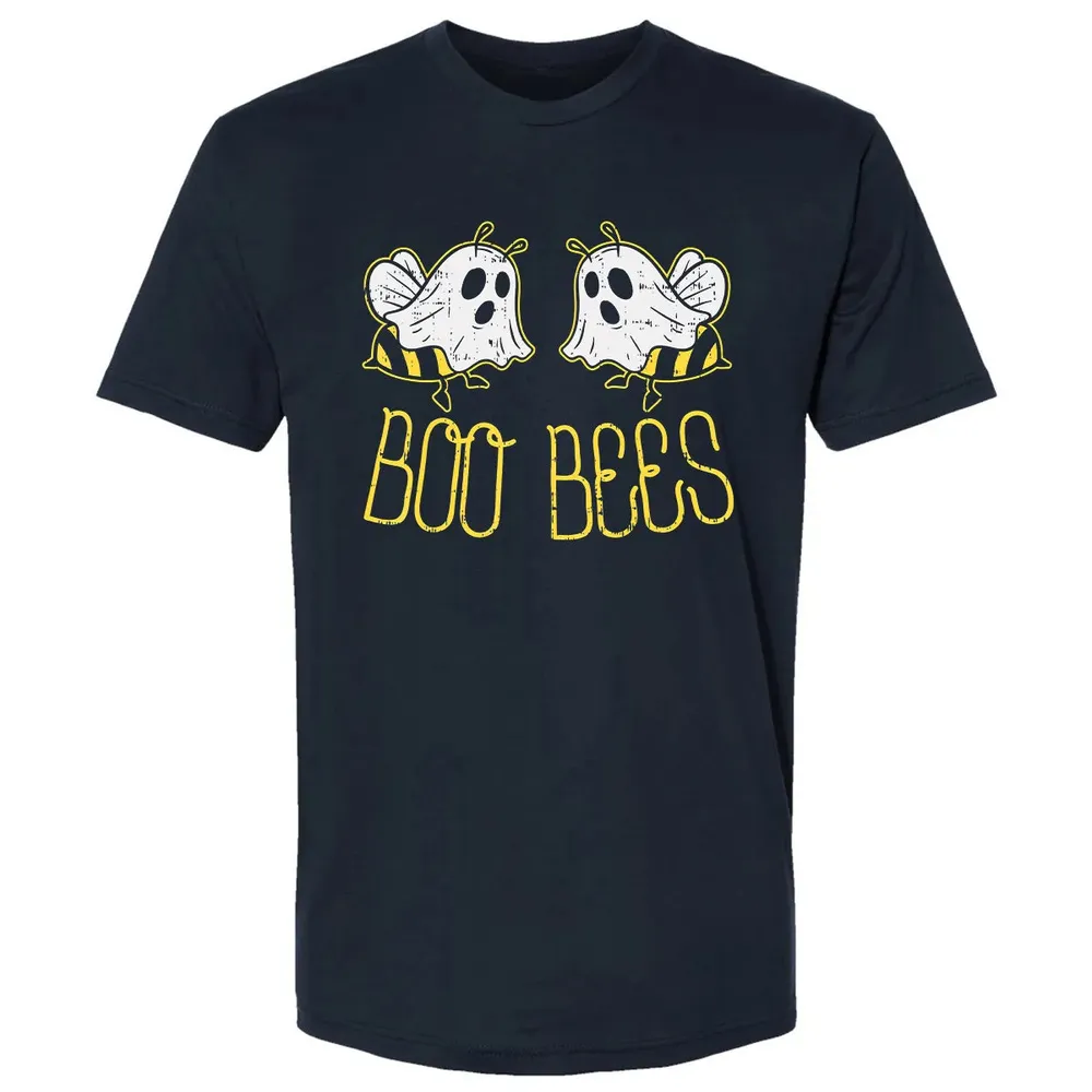 Boo Bees Funny Halloween  Matching Couple Costume For Her Premium Unisex T-shirt - 2