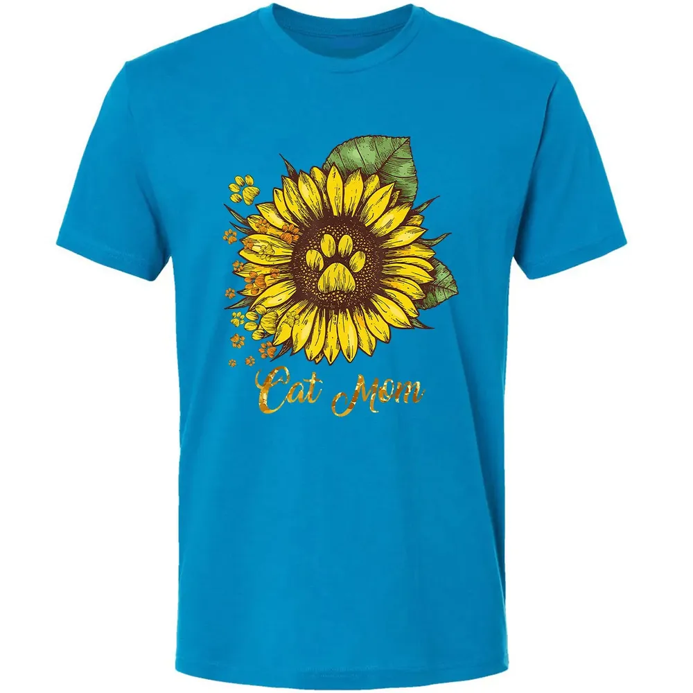 Sunflower Cat men woman  Cat Mom Premium Unisex T-shirt - 15