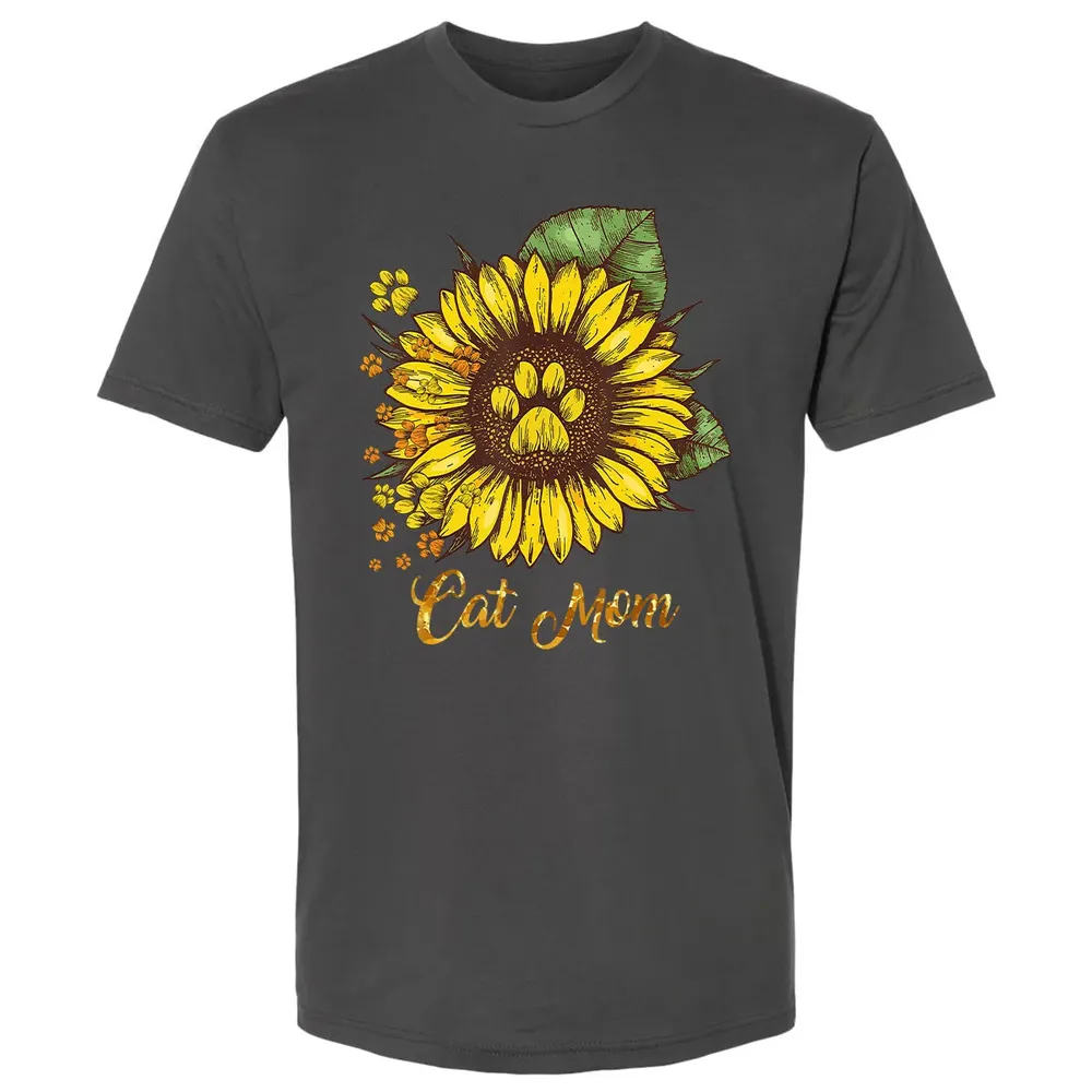 Sunflower Cat men woman  Cat Mom Premium Unisex T-shirt - 8
