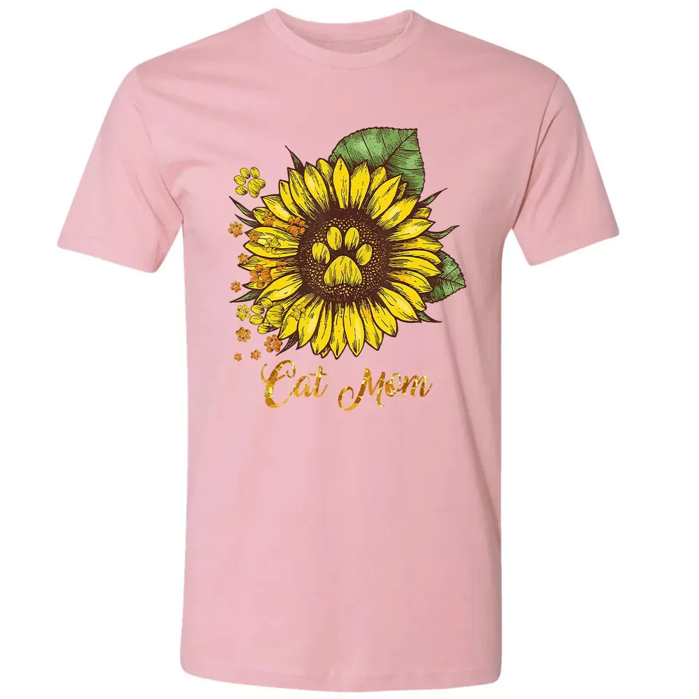 Sunflower Cat men woman  Cat Mom Premium Unisex T-shirt - 3
