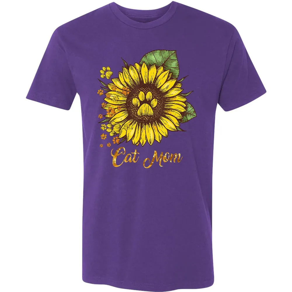 Sunflower Cat men woman  Cat Mom Premium Unisex T-shirt - 7