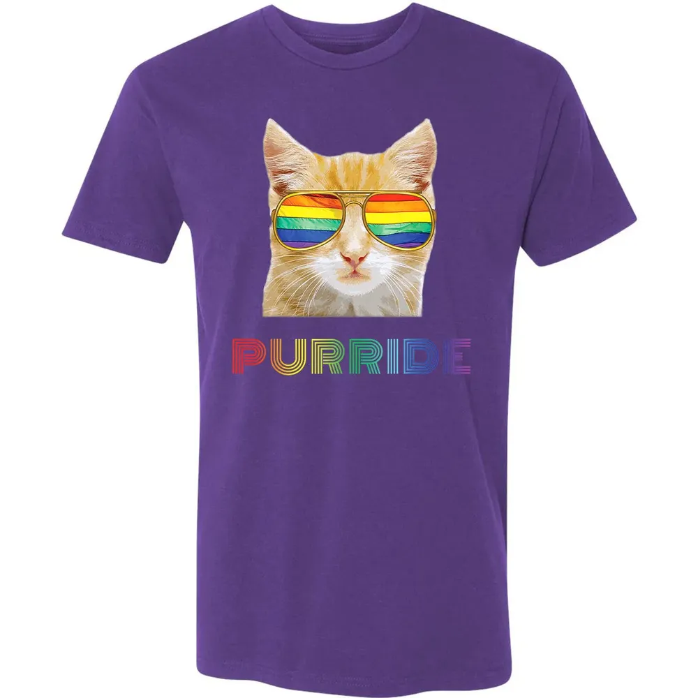 Gay Pride s for Women Men LGBT Cat Gift Purride Premium Unisex T-shirt - 7