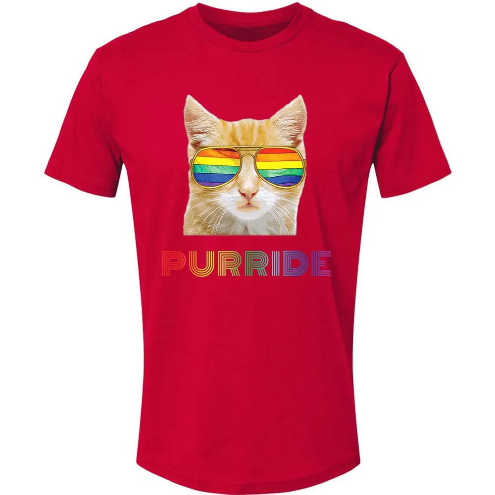 Gay Pride s for Women Men LGBT Cat Gift Purride Premium Unisex T-shirt - 6