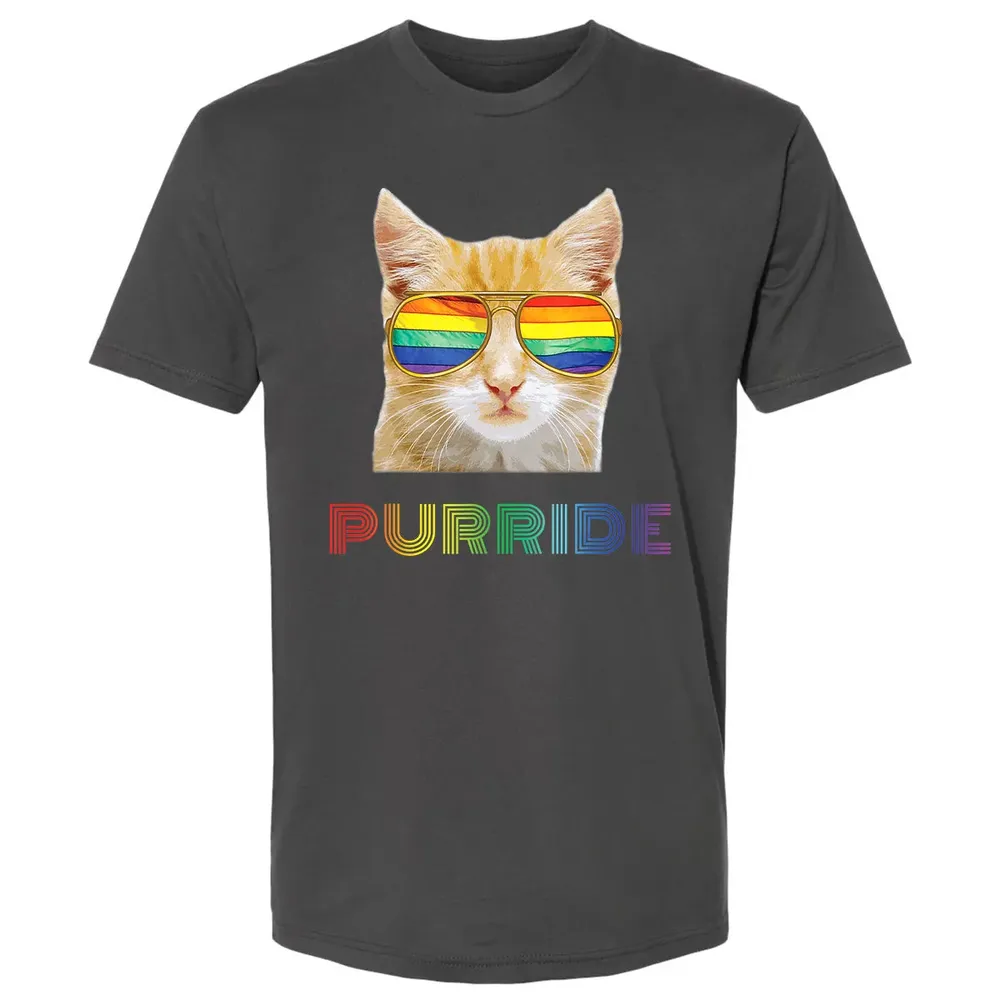 Gay Pride s for Women Men LGBT Cat Gift Purride Premium Unisex T-shirt - 8