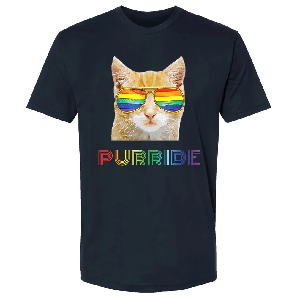Gay Pride s for Women Men LGBT Cat Gift Purride Premium Unisex T-shirt - 2