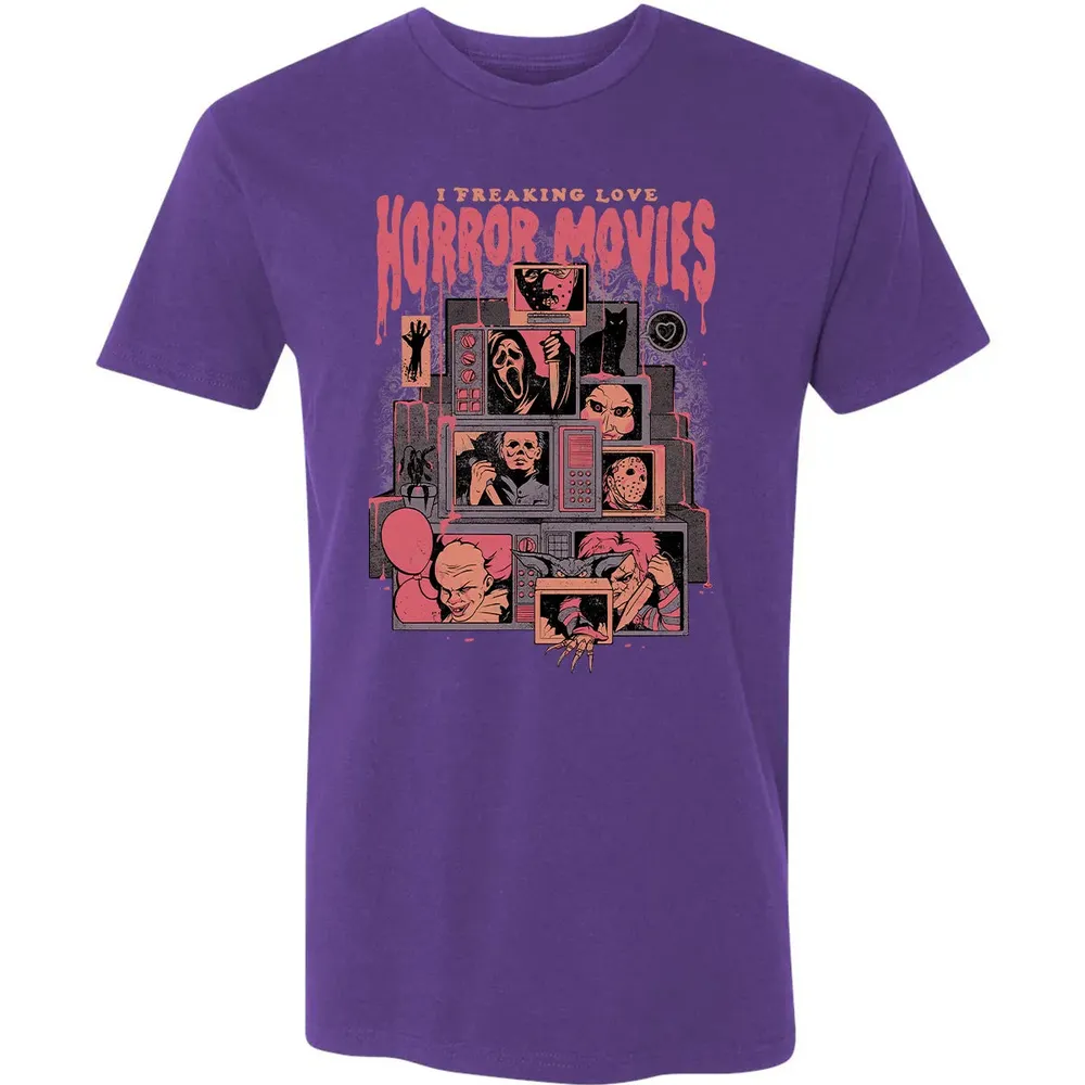 I Freaking Love Horror Movies Premium Unisex T-shirt - 7