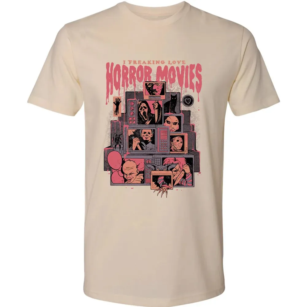 I Freaking Love Horror Movies Premium Unisex T-shirt - 13