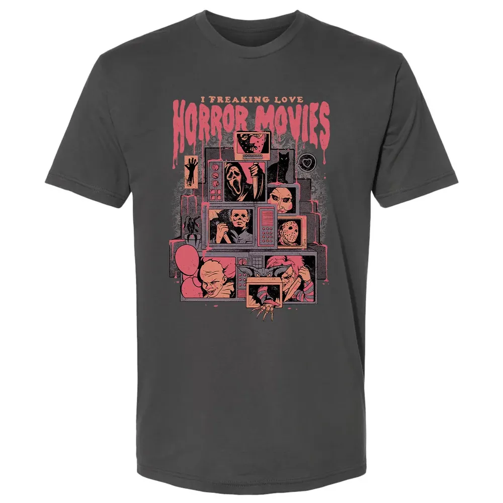 I Freaking Love Horror Movies Premium Unisex T-shirt - 8