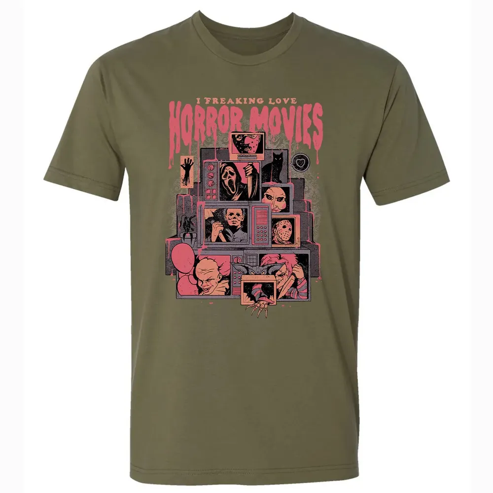 I Freaking Love Horror Movies Premium Unisex T-shirt - 5