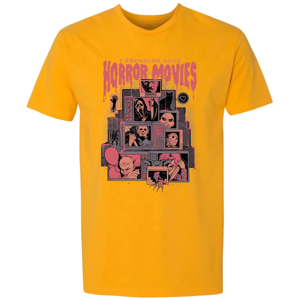 I Freaking Love Horror Movies Premium Unisex T-shirt - 11