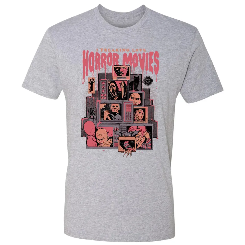 I Freaking Love Horror Movies Premium Unisex T-shirt - 9