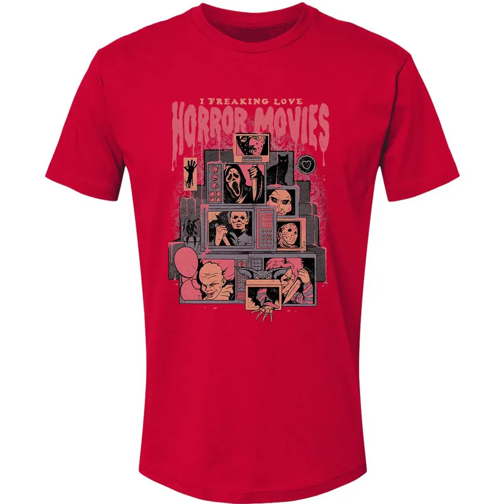 I Freaking Love Horror Movies Premium Unisex T-shirt - 6