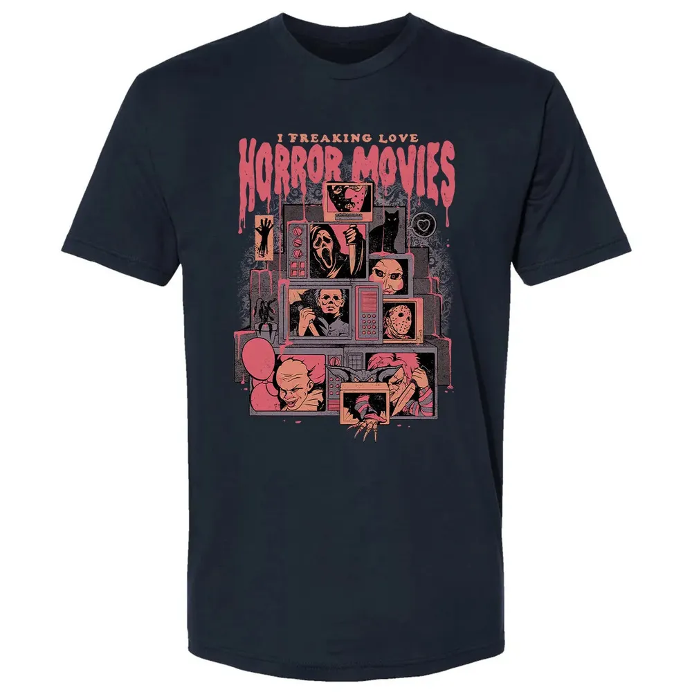I Freaking Love Horror Movies Premium Unisex T-shirt - 2
