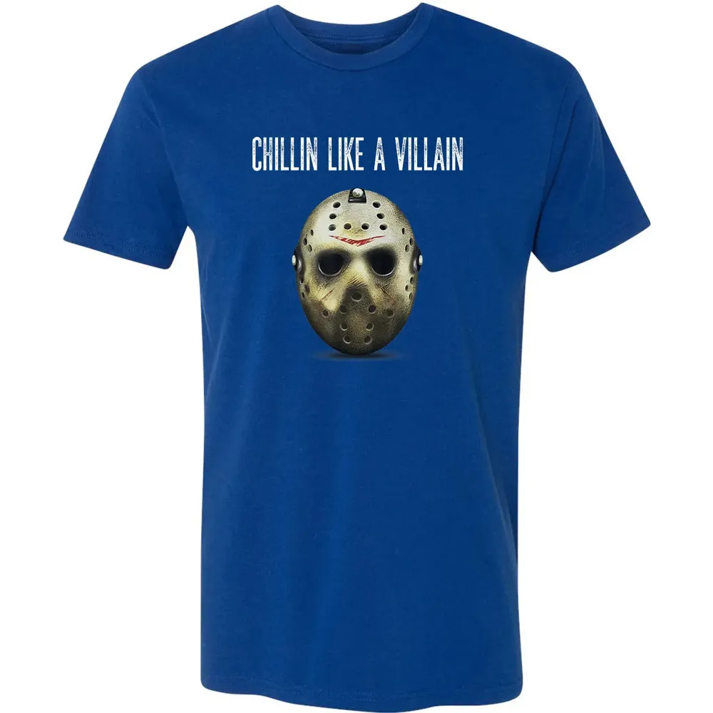 Chillin Like A Villain Hockey Mask Funny Horror Movie Premium Unisex T-shirt - 10