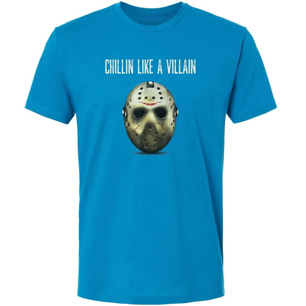 Chillin Like A Villain Hockey Mask Funny Horror Movie Premium Unisex T-shirt - 15