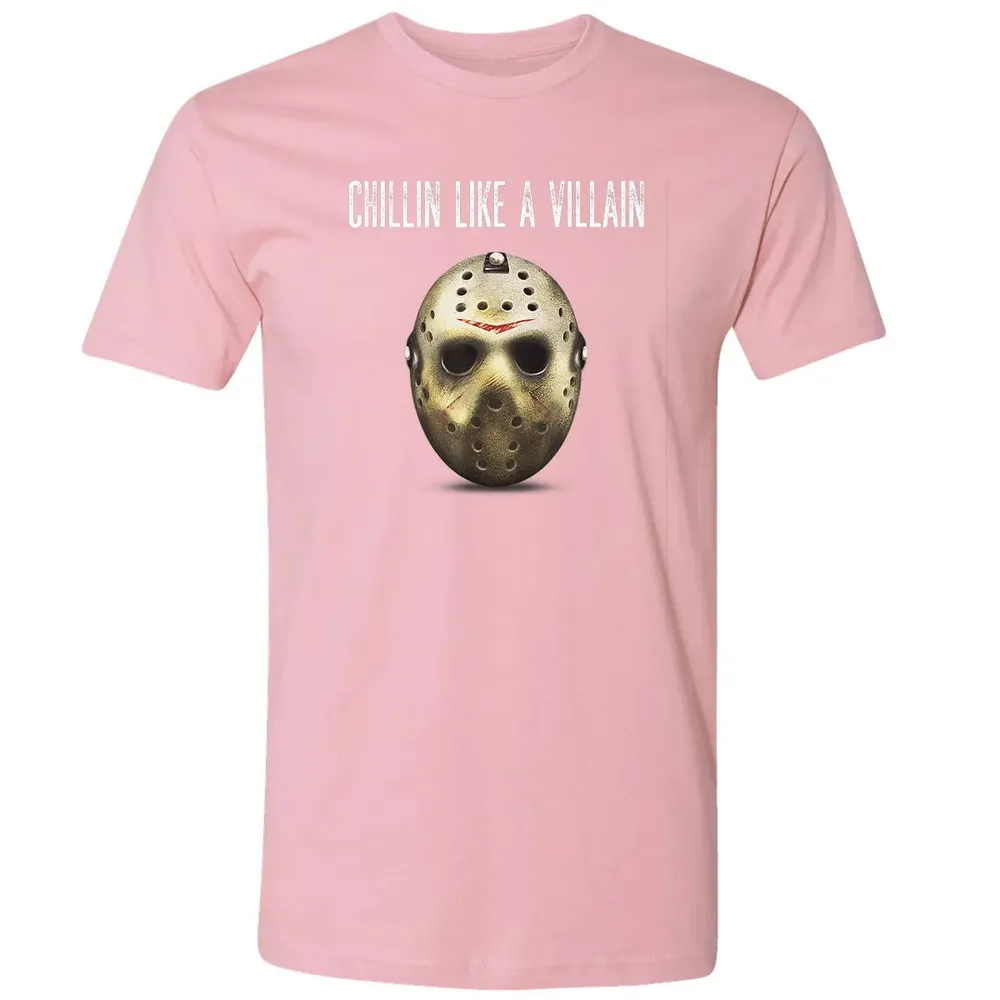 Chillin Like A Villain Hockey Mask Funny Horror Movie Premium Unisex T-shirt - 3