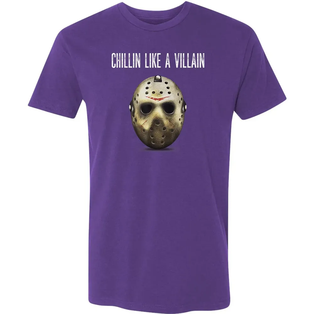 Chillin Like A Villain Hockey Mask Funny Horror Movie Premium Unisex T-shirt - 7