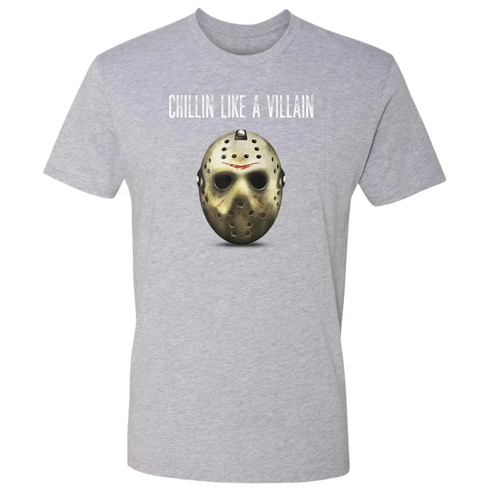 Chillin Like A Villain Hockey Mask Funny Horror Movie Premium Unisex T-shirt - 9