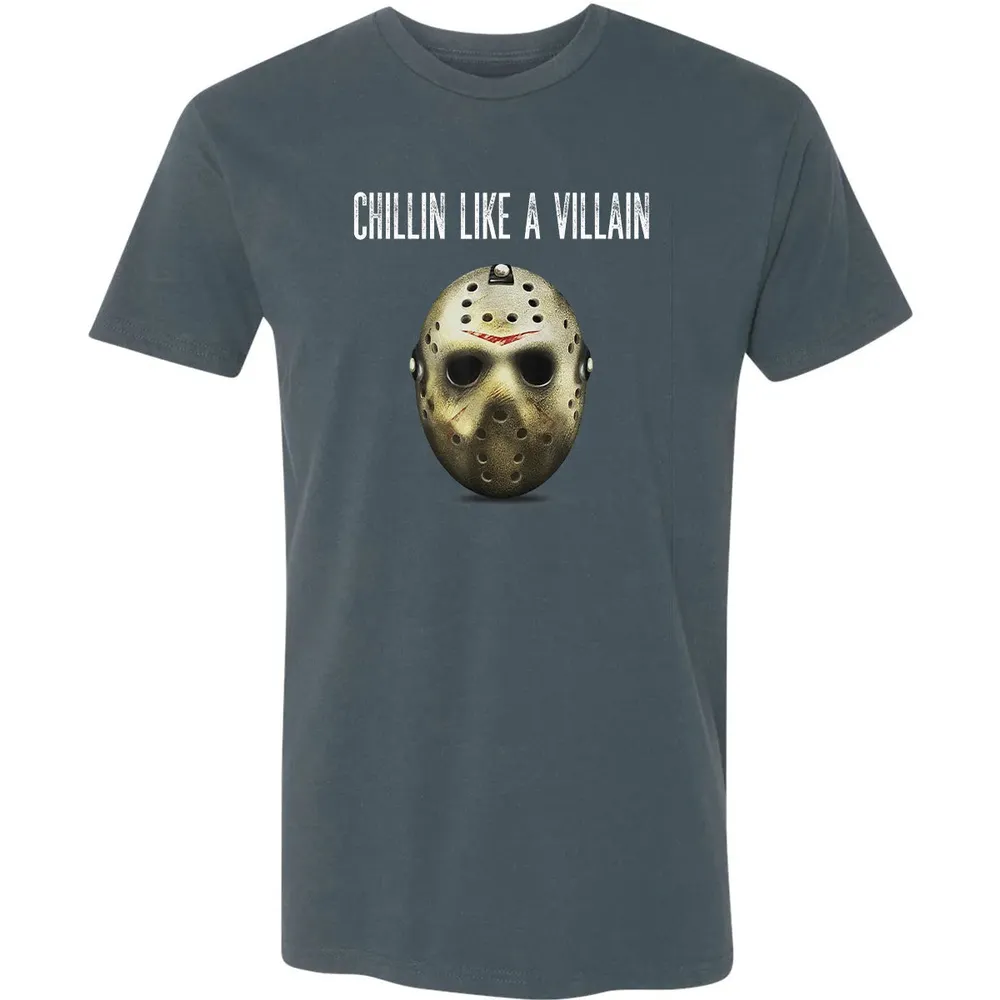 Chillin Like A Villain Hockey Mask Funny Horror Movie Premium Unisex T-shirt - 14