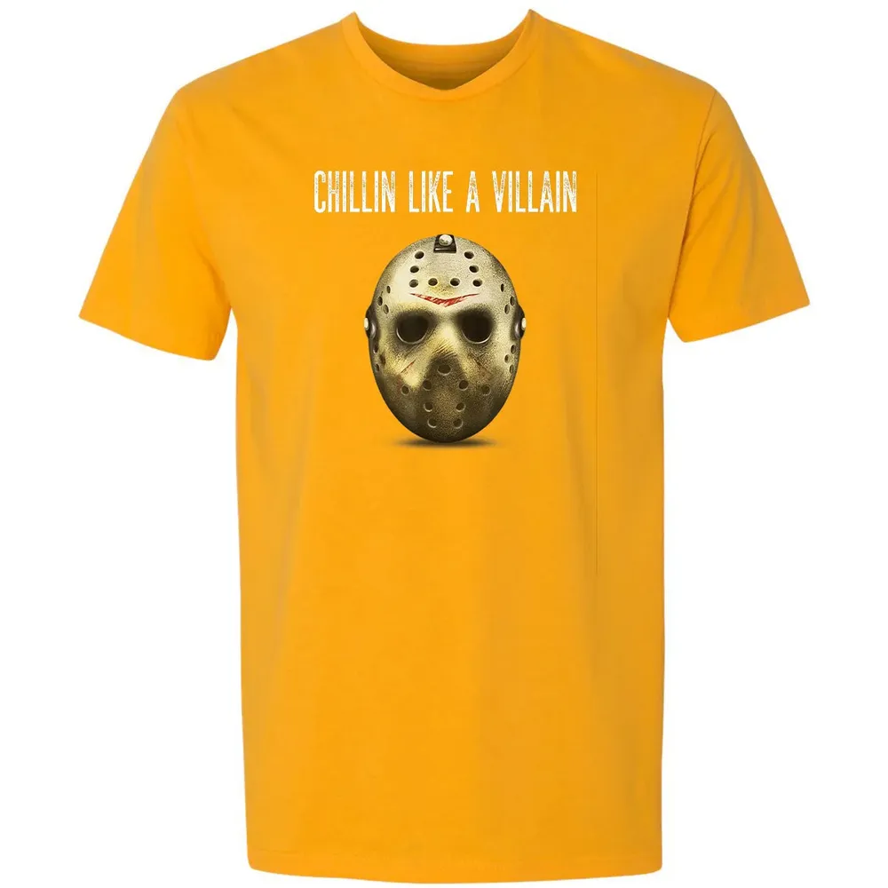 Chillin Like A Villain Hockey Mask Funny Horror Movie Premium Unisex T-shirt - 11