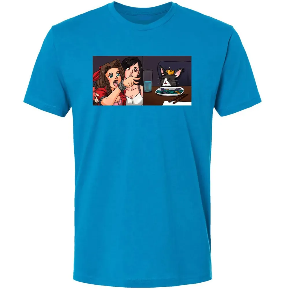 Aerith Yelling At Cat Premium Unisex T-shirt - 15